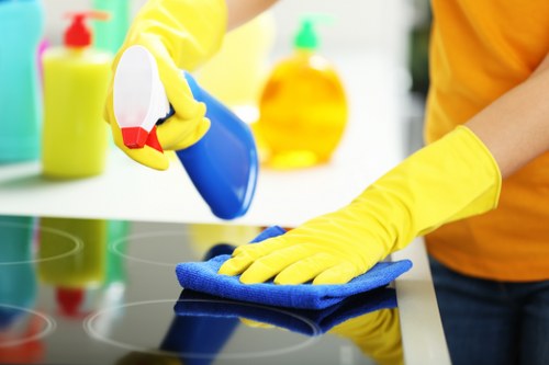 Clean and refreshed carpet fibers after professional treatment